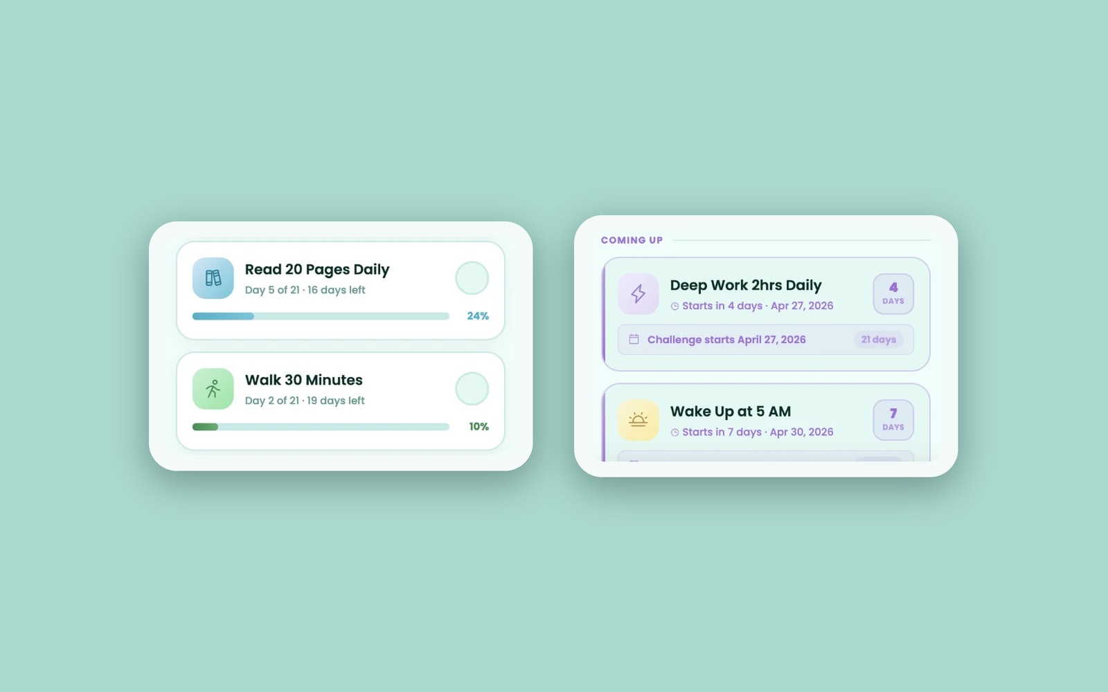 Daily Challenges: Your 21-Day Habit Tracker