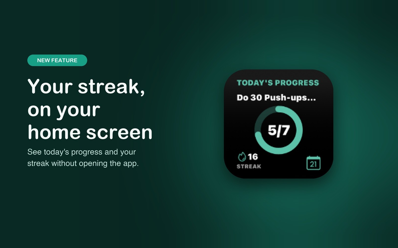Widget for iOS and Android